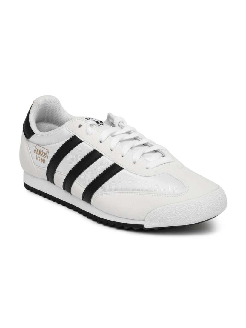 Mens white adidas dragon trainers best sale