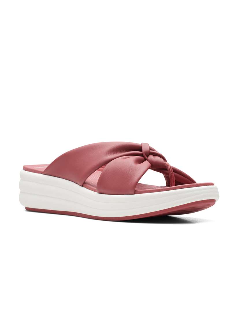 Red clarks sandals online
