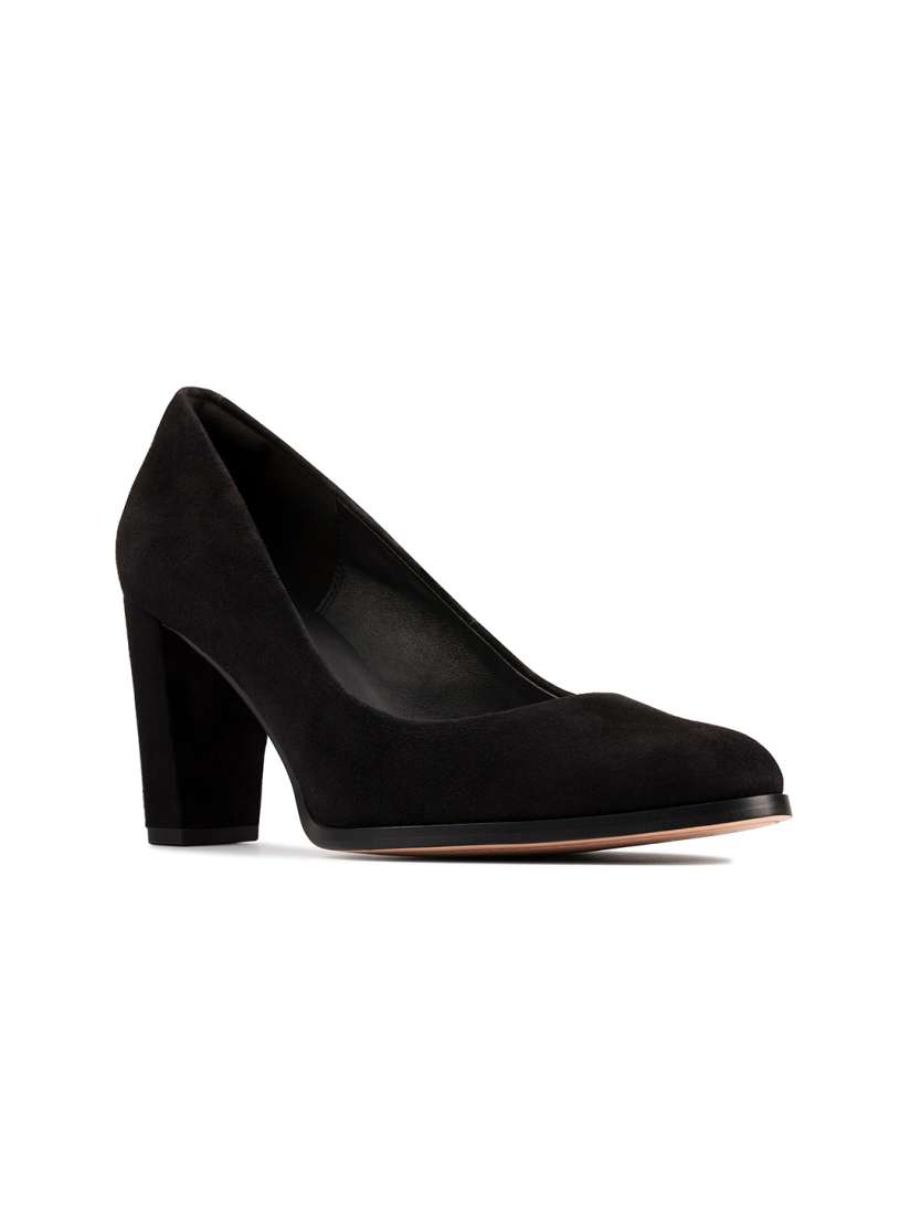 Buy Clarks Black Suede Platform Pumps Heels for Women 17312496 Myntra