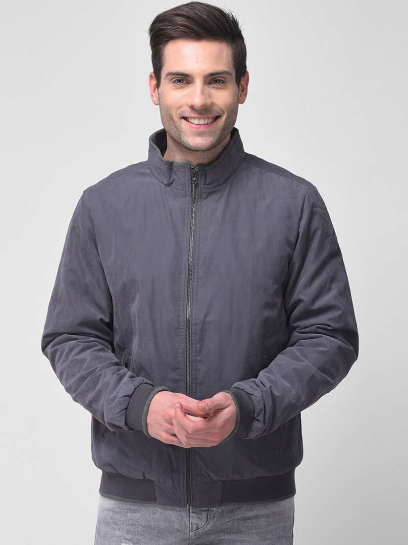 Buy Woodland Men Grey Bomber Jacket Jackets for Men 17313422 Myntra
