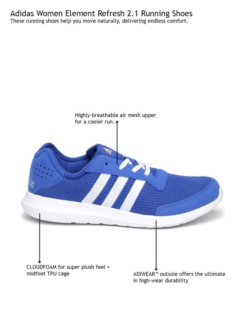 Buy ADIDAS Men Blue Element Refresh Running Shoes Sports Shoes for Men 1731434 Myntra