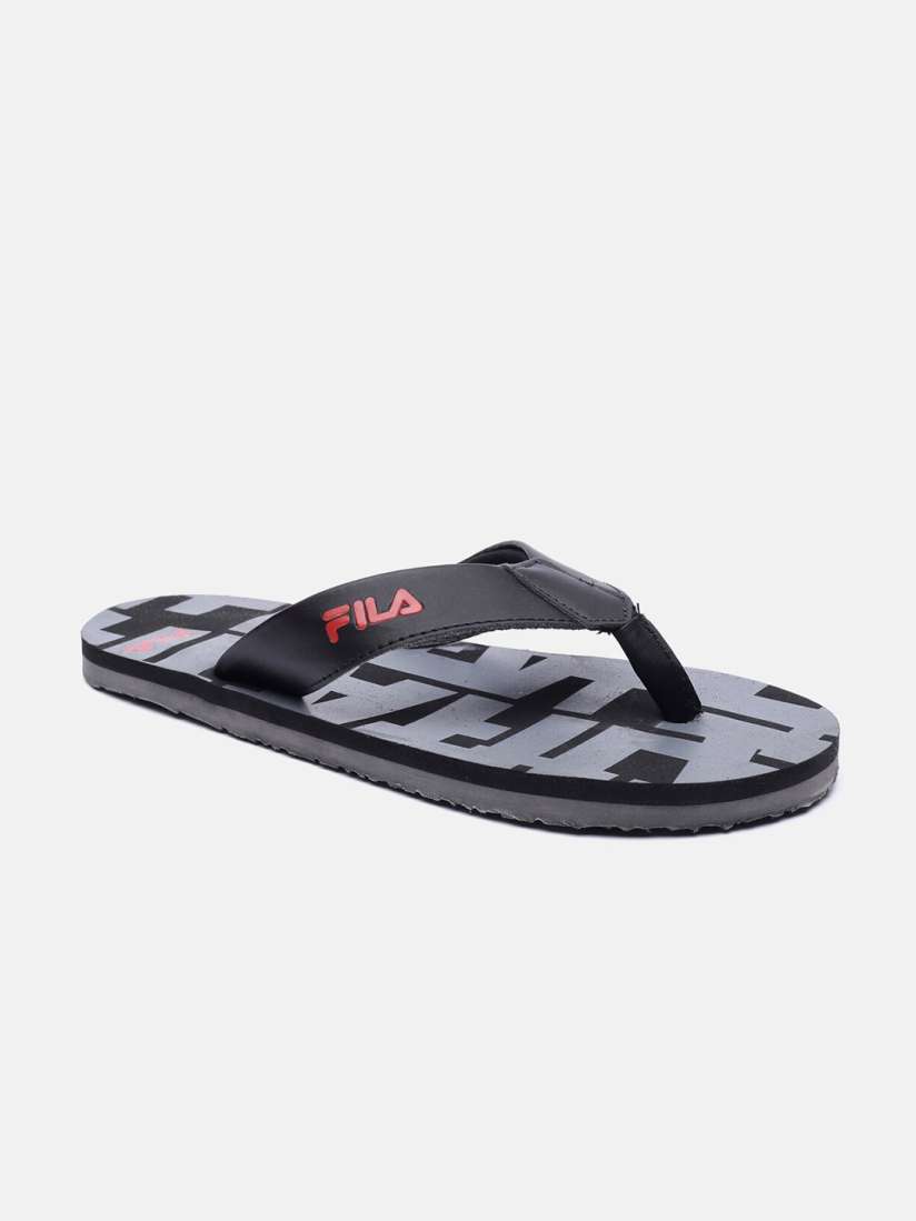 Buy FILA Men Black Grey Printed Room Slippers Flip Flops Flip Flops for Men 17318880 Myntra