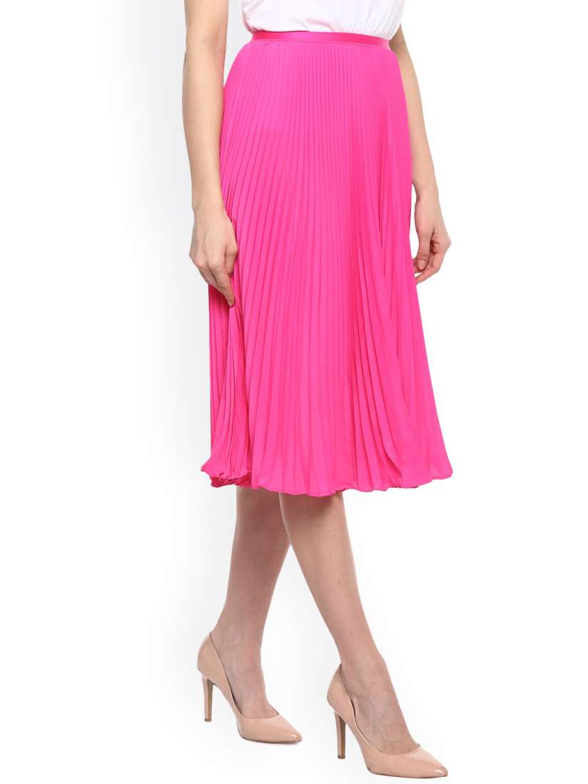 Buy Polo Ralph Lauren Women Pink Solid Flared Midi Skirts Skirts for Women 17321726 Myntra