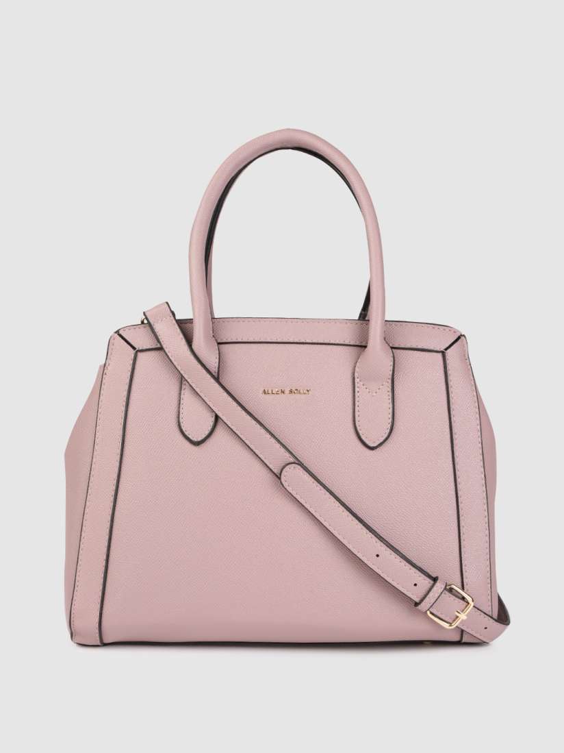 Buy Allen Solly Mauve Pink Solid PU Regular Structured Handheld Bag Handbags for Women 17331714 Myntra