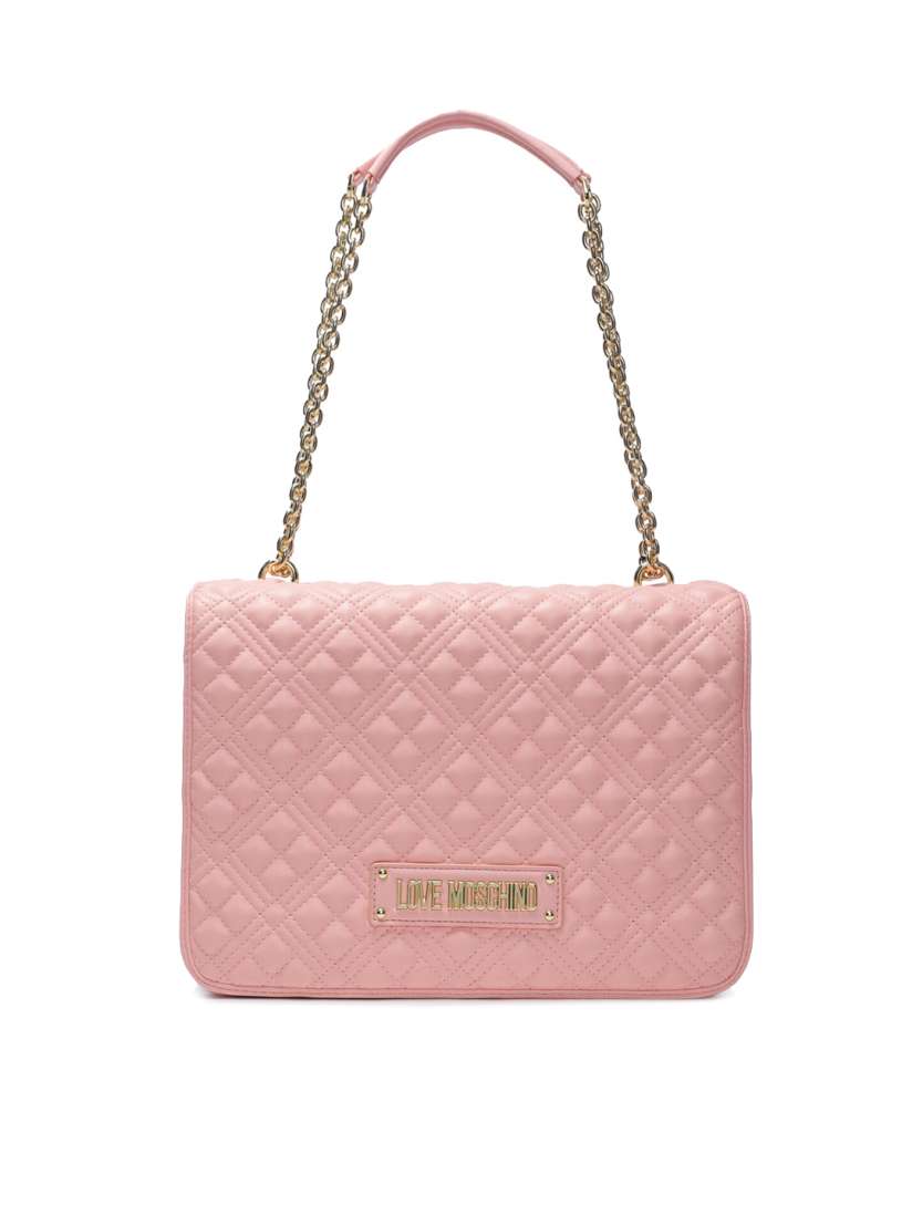 Buy LOVE MOSCHINO Pink Leather Structured Sling Bag with Quilted Handbags for Women 17333588 Myntra