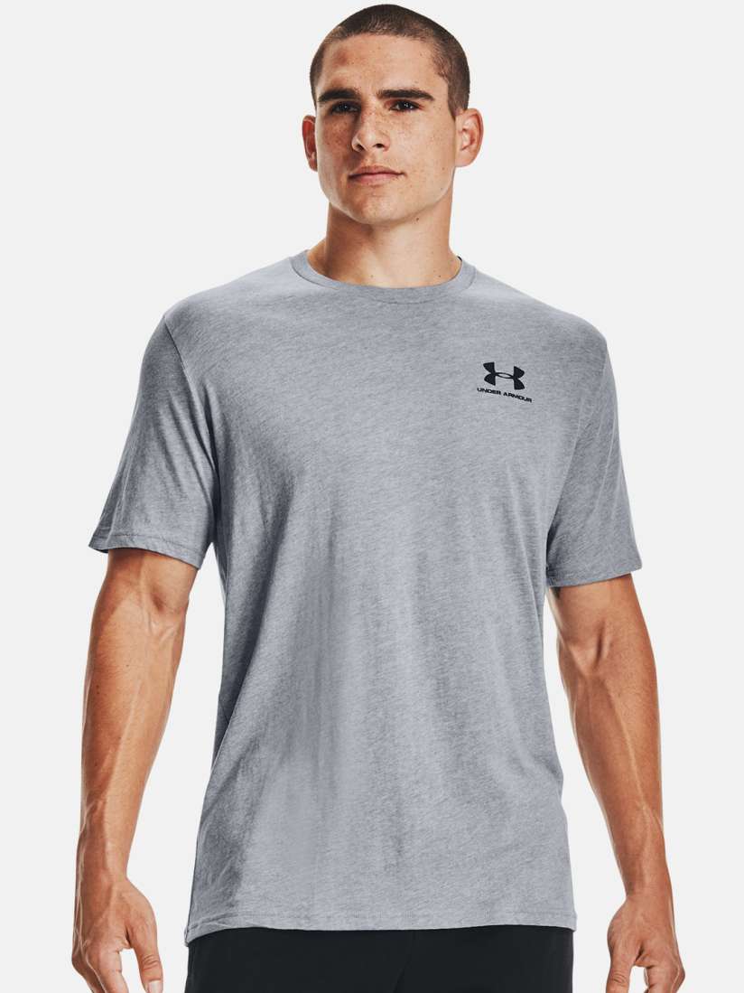 Mens grey under armour t shirt clearance