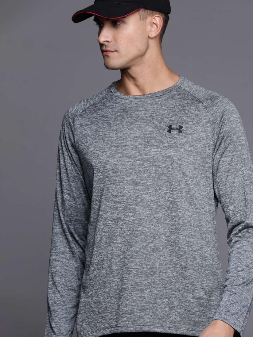 Mens grey under armour t shirt best sale