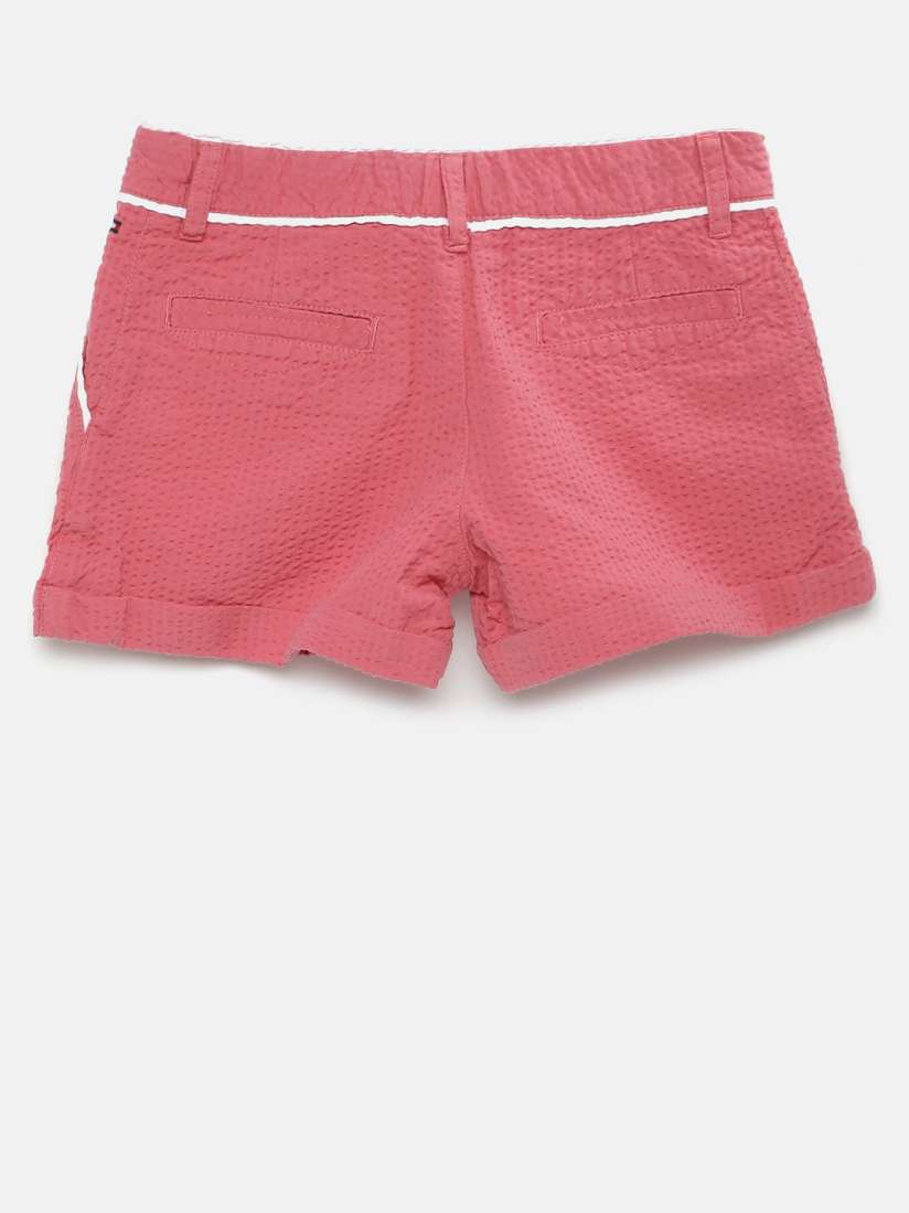Buy Tommy Hilfiger Girls Pink Self Design Shorts Shorts for Girls 1733869 Myntra