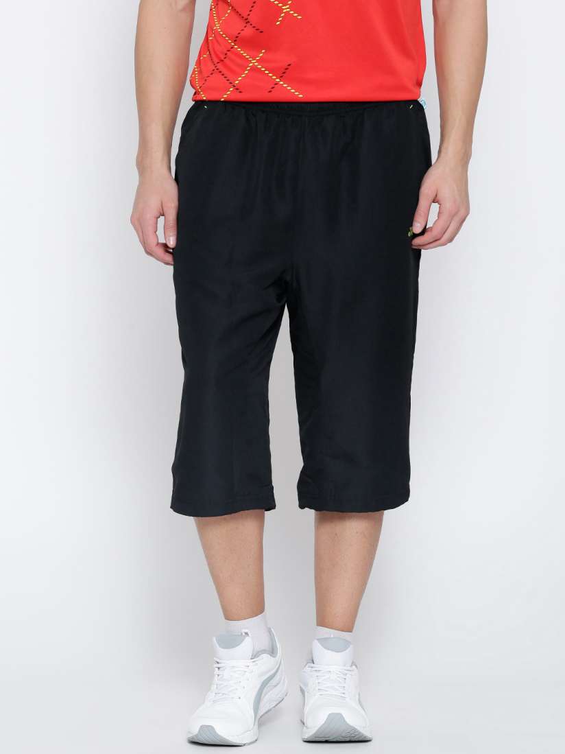 Buy YONEX Men Black Solid 3 4th Sports Shorts Shorts for Men 1734015 Myntra
