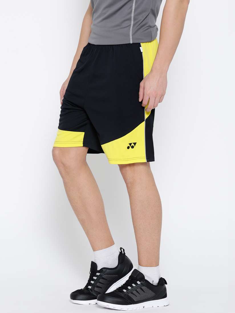 Buy YONEX Men Black Yellow Colourblocked Sports Shorts Shorts for Men 1734026 Myntra