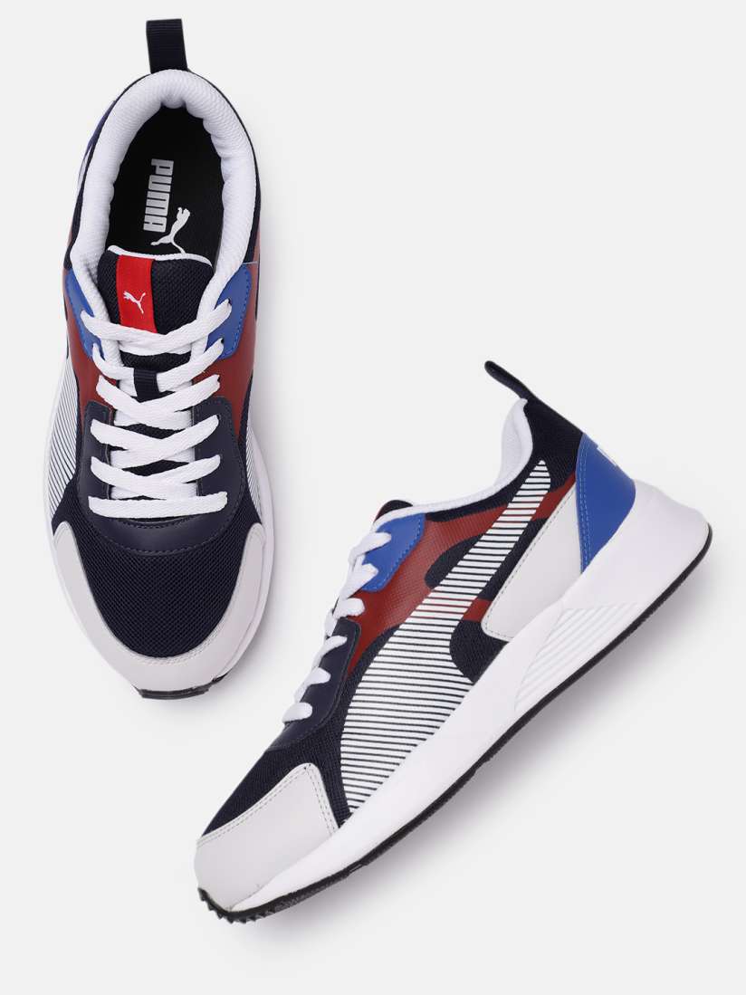Buy Puma Men Navy Blue and White Colourblocked Sneakers Casual Shoes for Men 17350728 Myntra