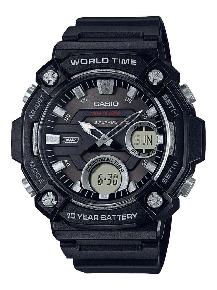 Buy CASIO Men Grey Dial Black Bracelet Style Straps Analogue and Digital Watch AD262 Watches for Men 17356608 Myntra