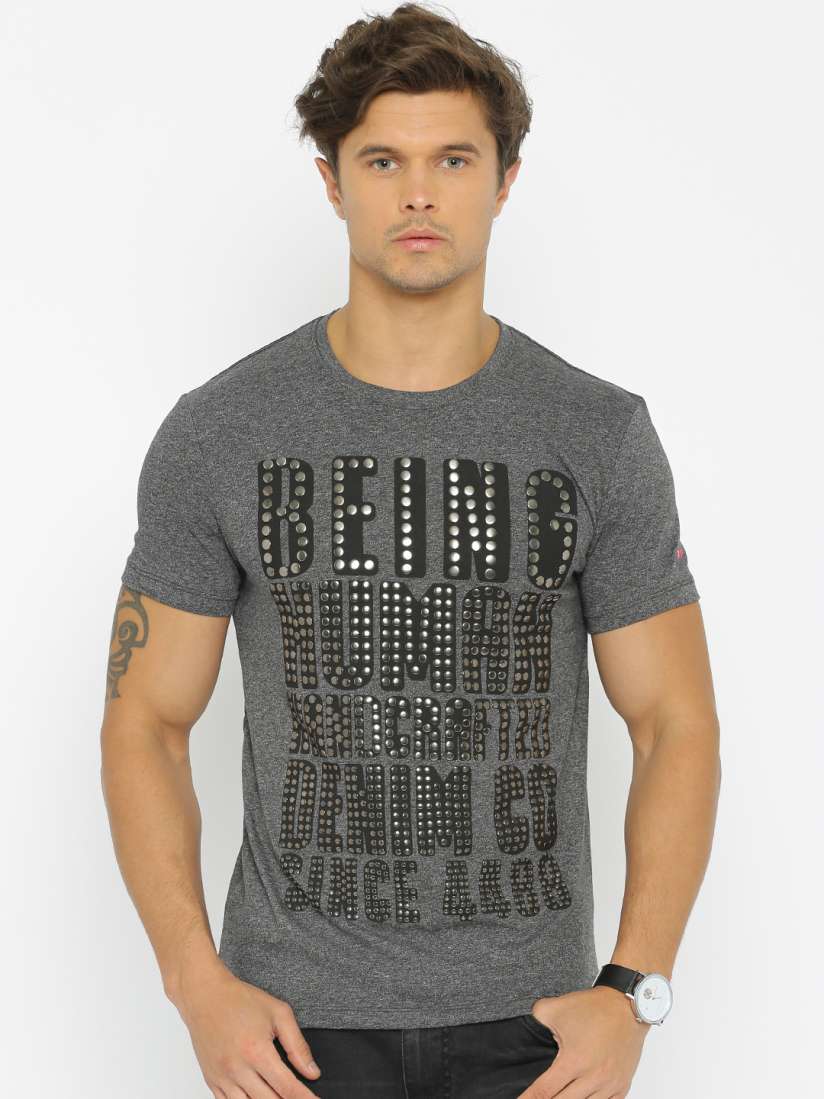 Being human grey t shirt online