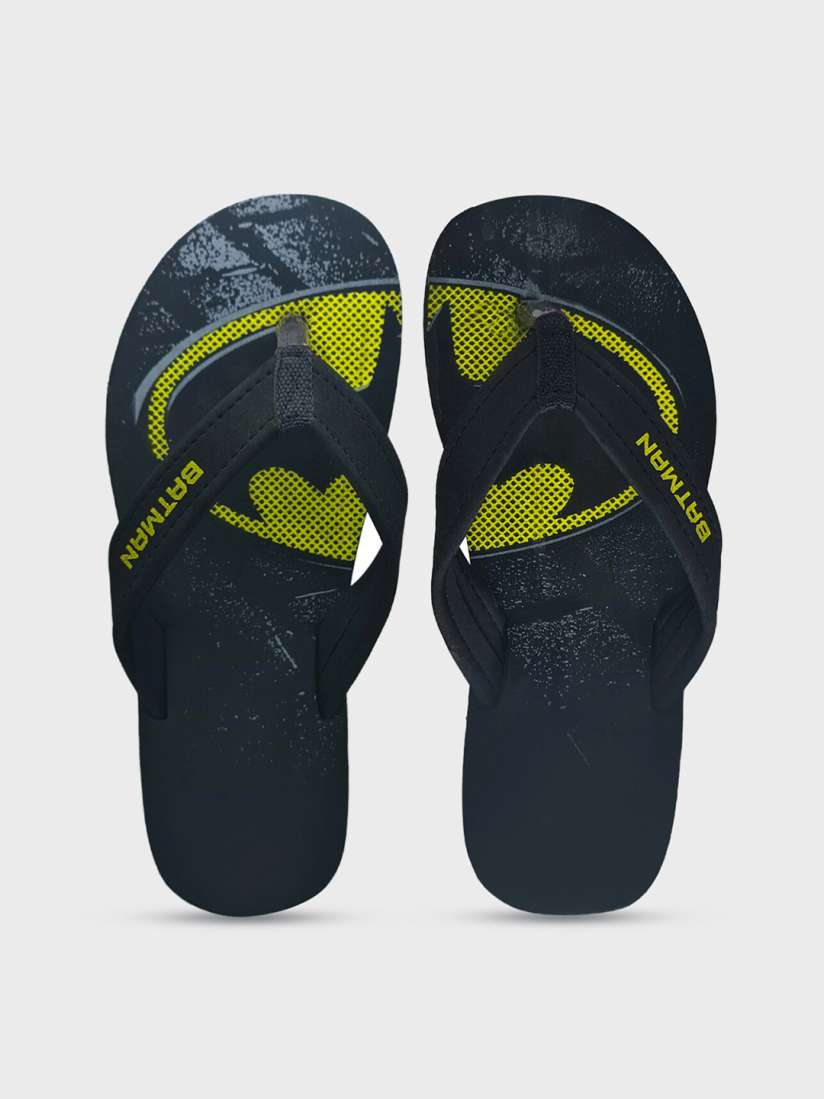 Batman flip flops mens outlet
