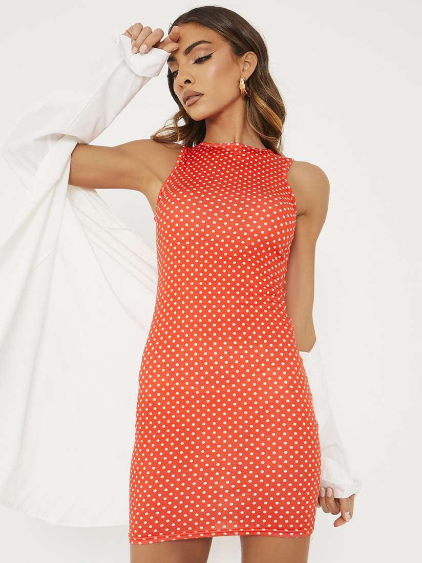 I saw it first red polka dot dress clearance