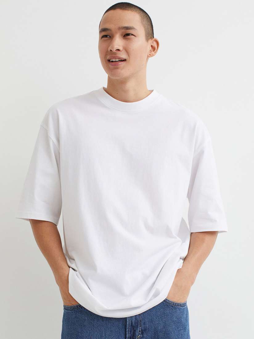 White oversized t shirt mens outlet