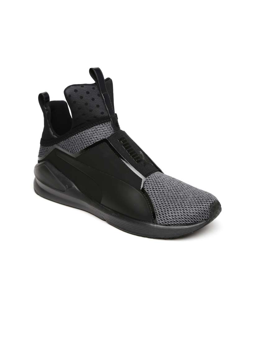Buy Puma Women Black Grey Fierce Knit High Top Training Shoes Sports Shoes for Women 1736614 Myntra