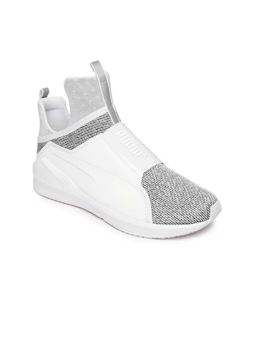 Buy Puma Women White Grey Fierce Knit High Top Training Shoes Sports Shoes for Women 1736615 Myntra