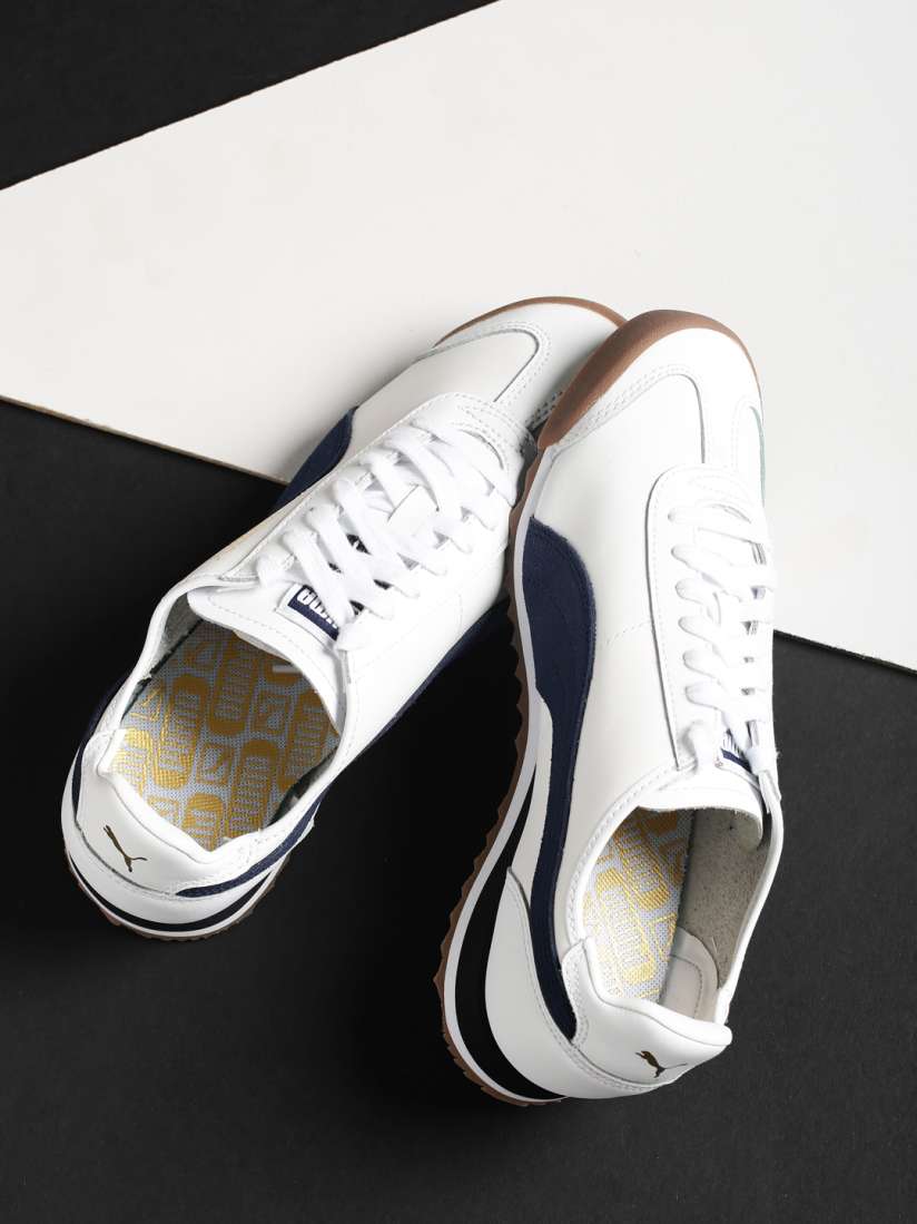 Buy Puma Men White Navy Roma OG 80s Sneakers Casual Shoes for Men 1736676 Myntra