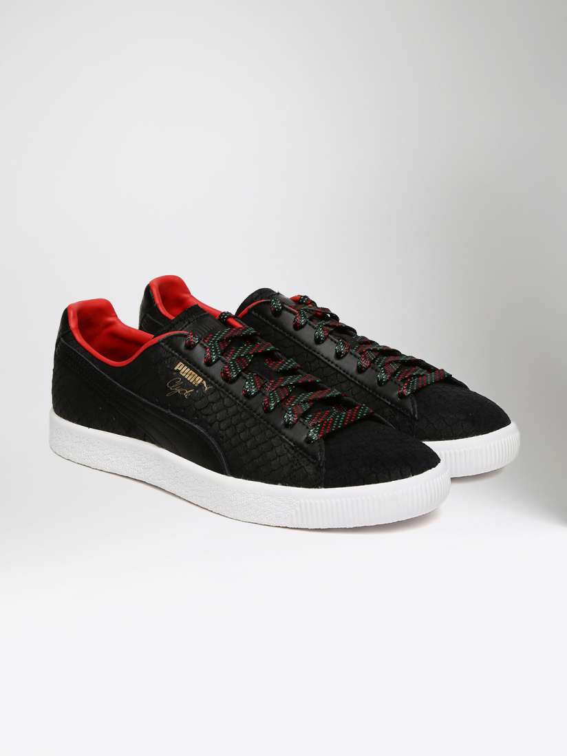 Buy Puma Men Black Clyde GCC Patterned Leather Sneakers Casual Shoes for Men 1736689 Myntra