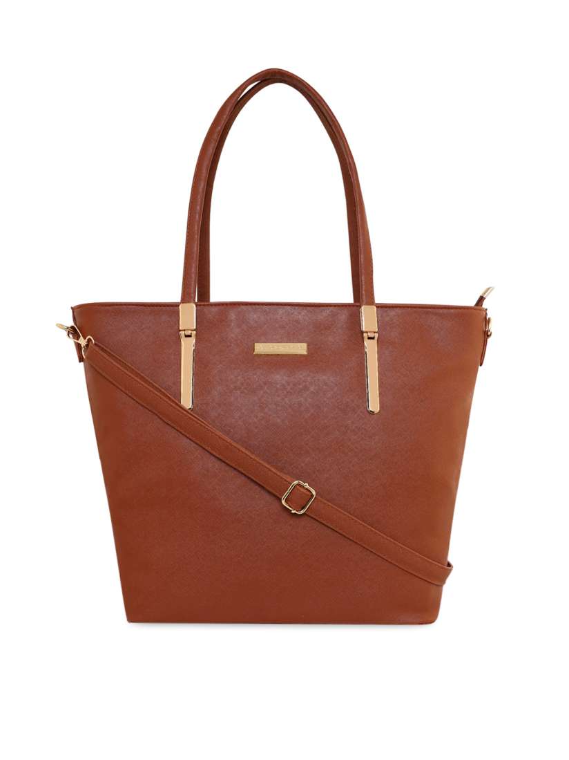 Buy GIORDANO Tan PU Shopper Tote Bag Handbags for Women 17371482 Myntra
