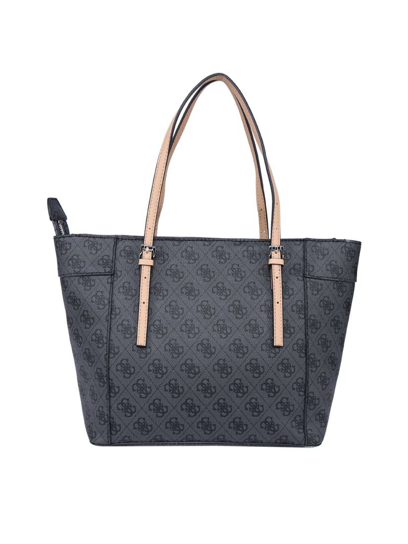 Buy GUESS Charcoal Grey Leather Printed Shoulder Bag Handbags for Women 1738116 Myntra
