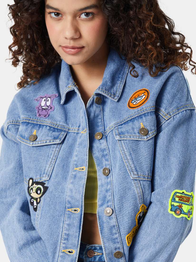 Cartoon denim jacket outlet