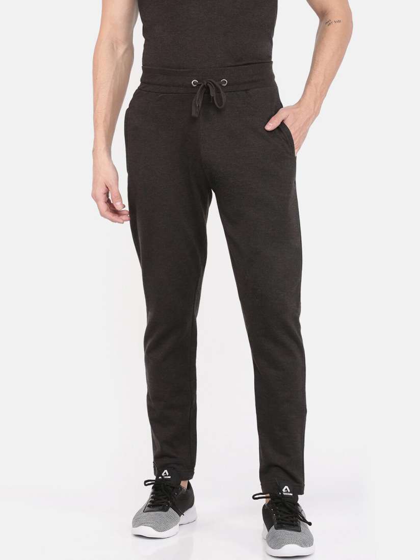Buy Dollar Men Charcoal Black Solid Cotton Track Pants Track Pants for Men 17387056 Myntra