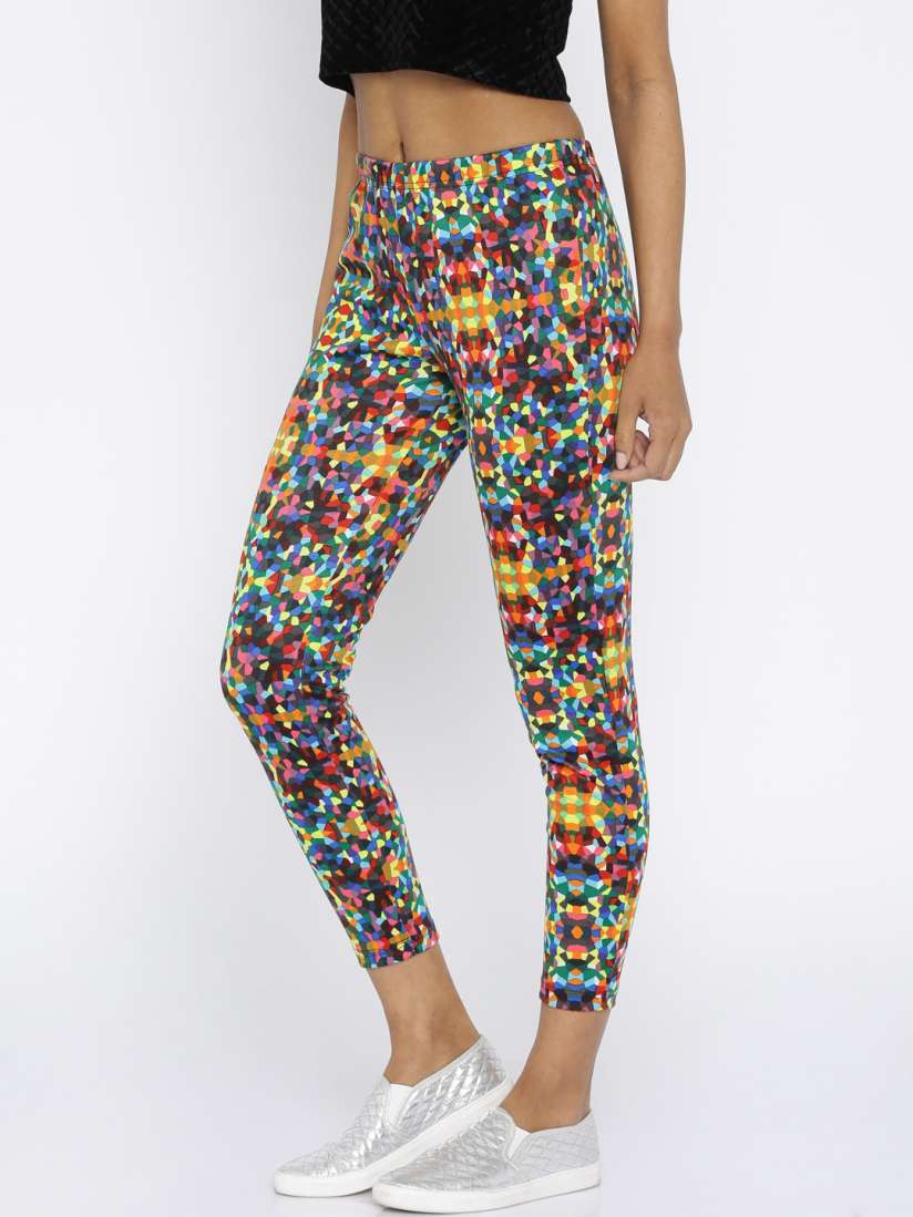 Buy Global Desi Women Multicoloured Printed Leggings Leggings for Women 1739013 Myntra