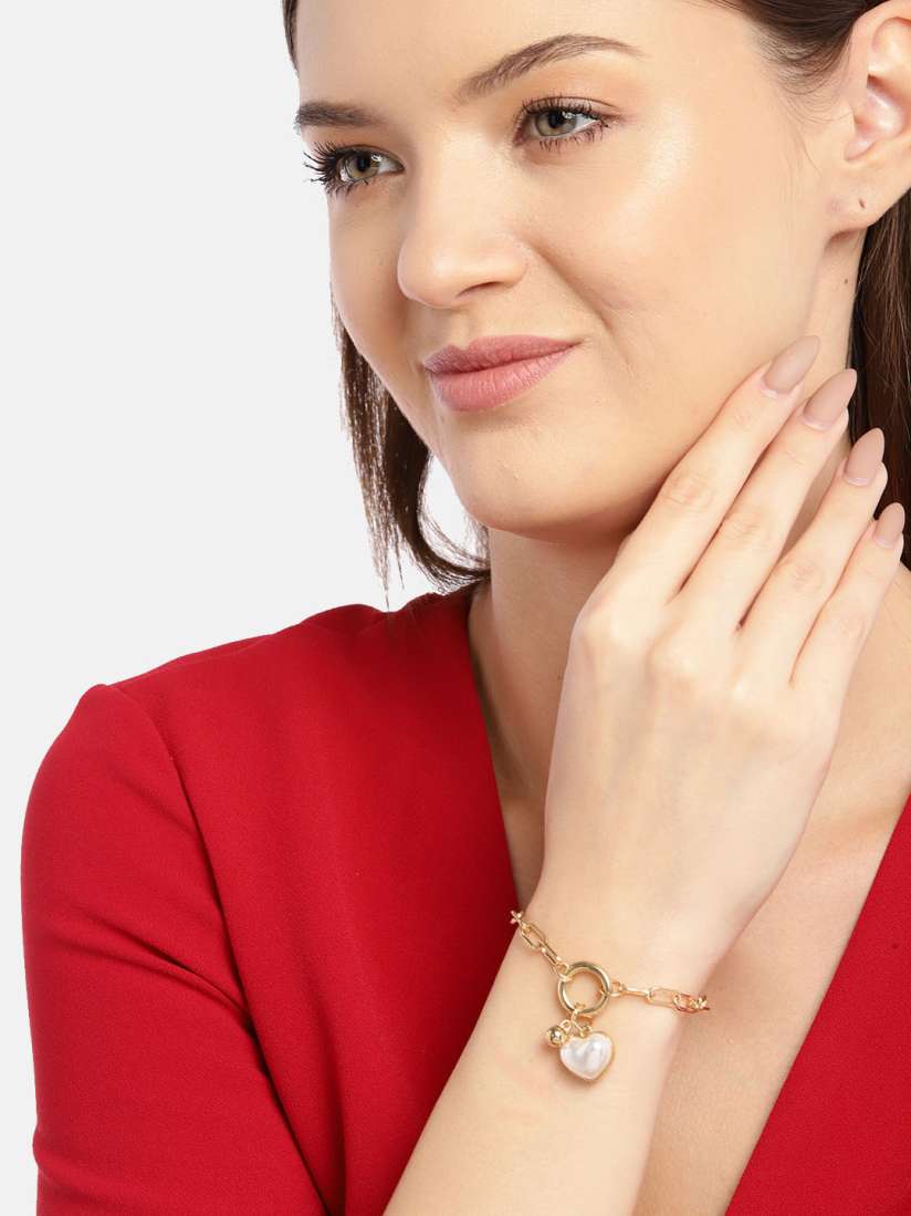 Buy Pipa Bella Women Gold Toned Beaded Link Bracelet Bracelet for Women 17390150 Myntra