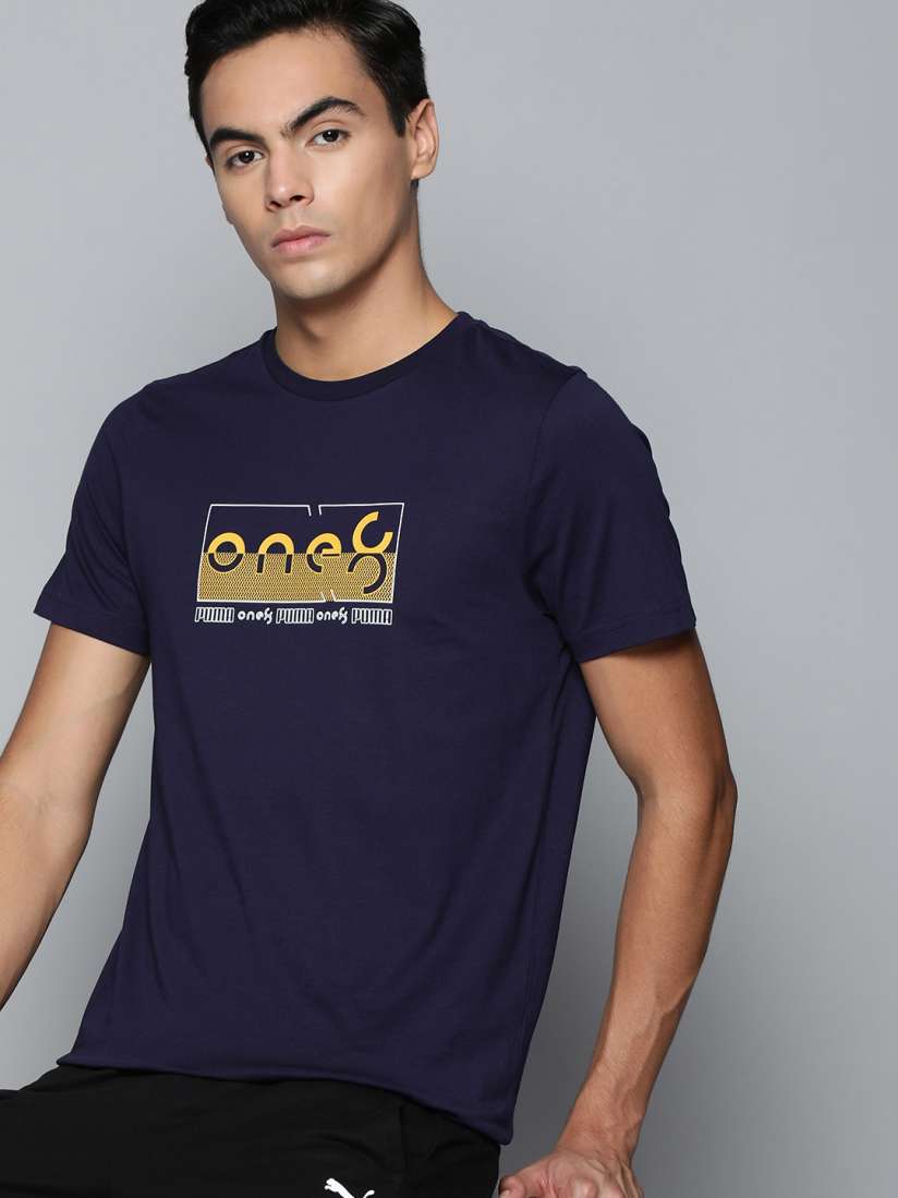 Buy one8 x PUMA Men Blue Graphic Printed Casual T shirt Tshirts for Men 17395084 Myntra