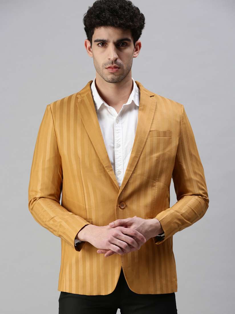 Yellow striped blazer cheap