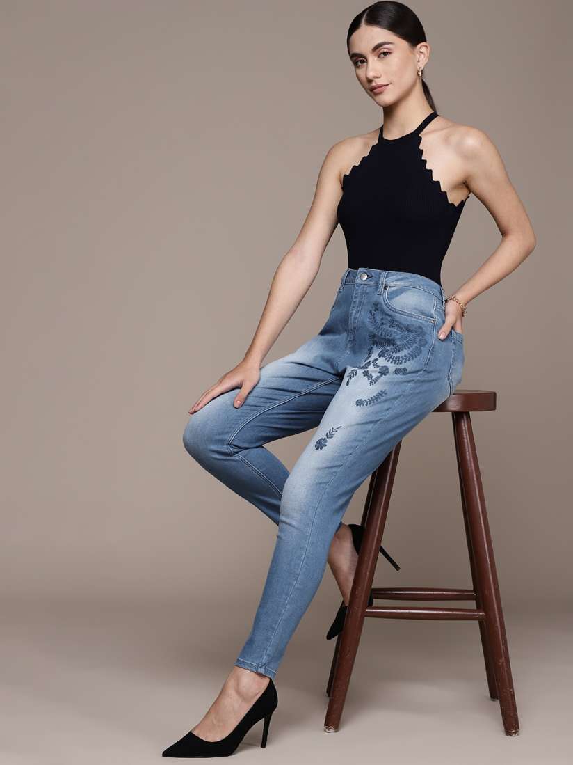 Myntra jeans top for ladies deals