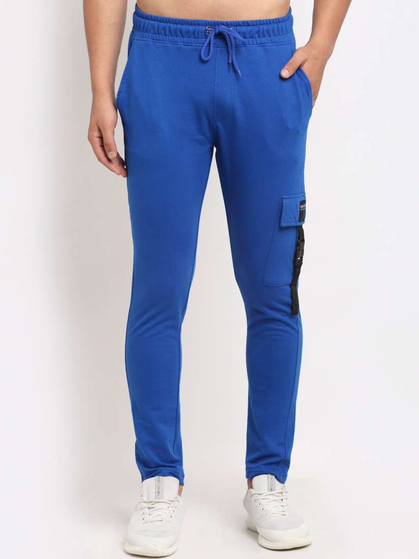 Buy Club York Men Blue Solid Straight Fit Track Pants Track Pants for Men 17399256 Myntra