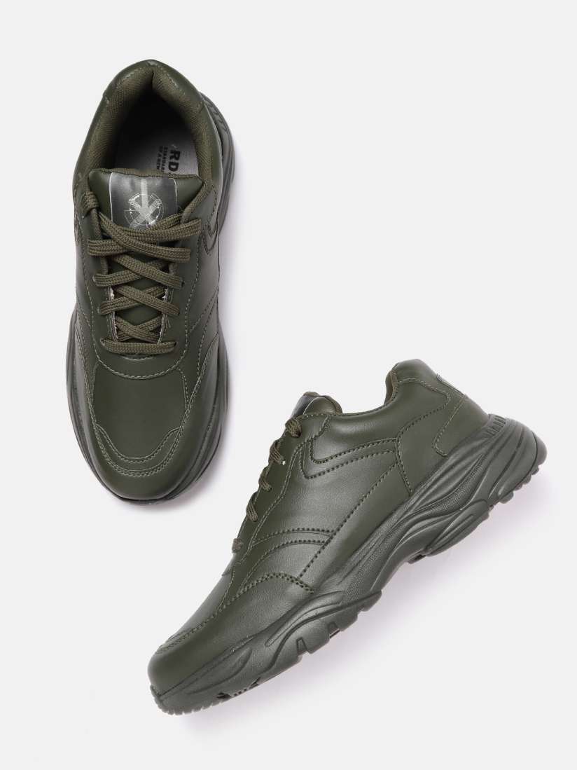 Buy Roadster Men Dark Olive Green Solid Chunky Sneakers Casual Shoes for Men 17401814 Myntra
