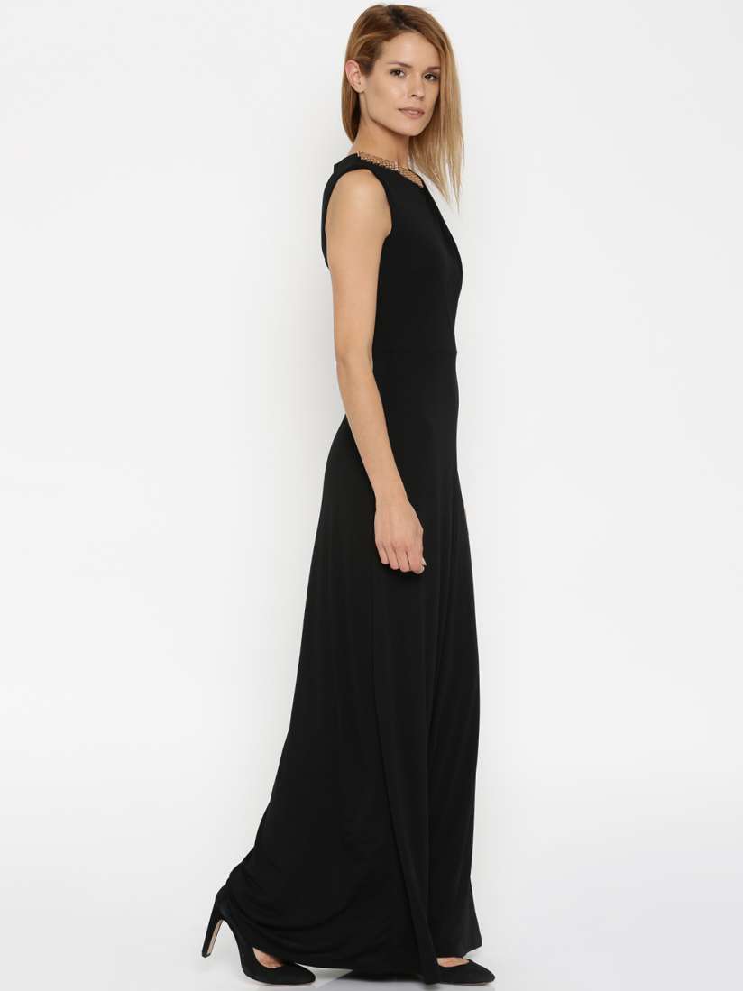 Mango black maxi dress shop