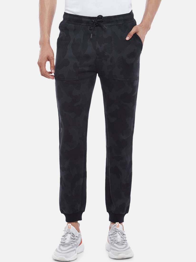 Buy Ajile by Pantaloons Men Navy Blue Camouflage Printed Pure Cotton Slim Fit Joggers Track Pants for Men 17409114 Myntra