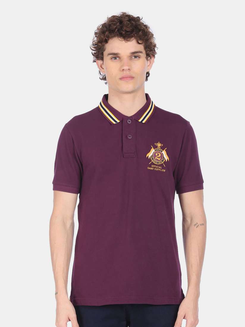 Mens dark purple polo shirt outlet
