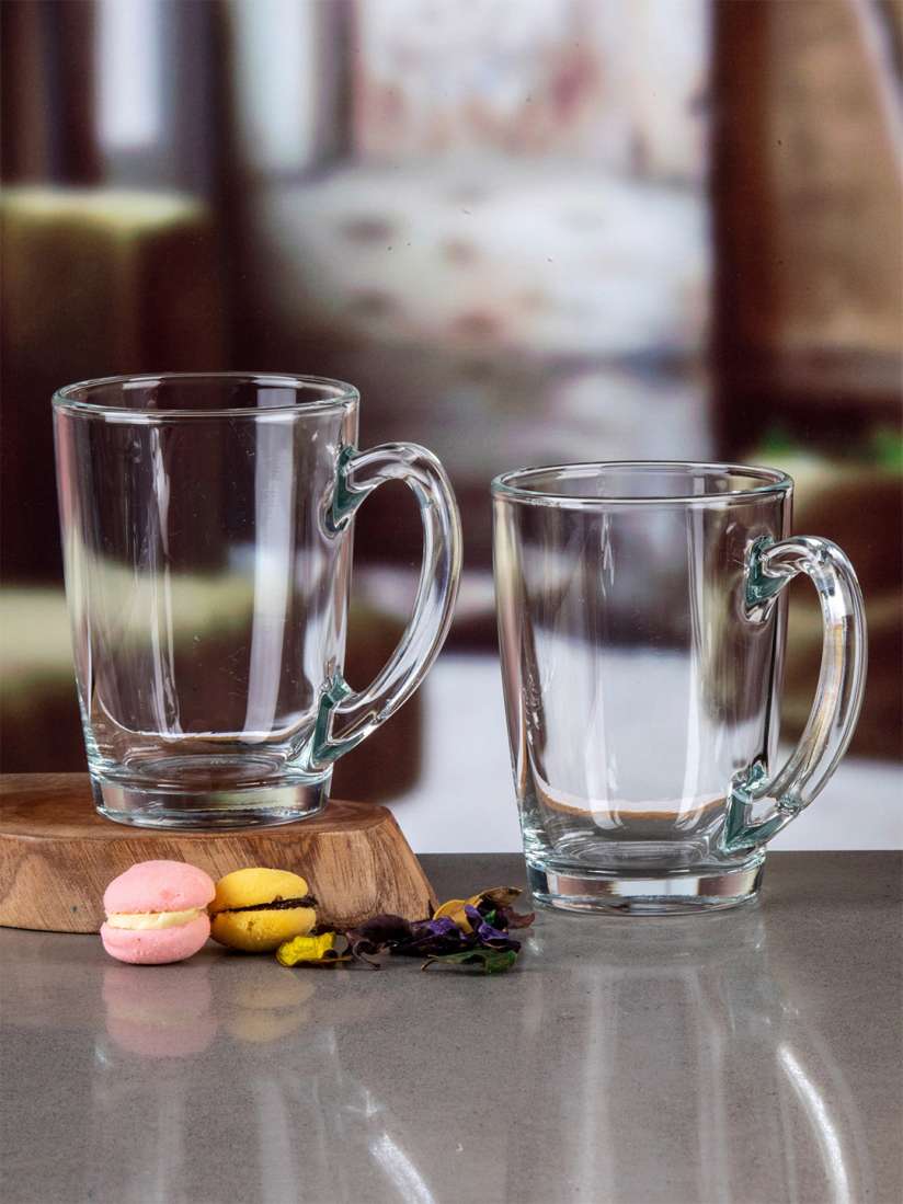 Buy GOODHOMES Set Of 6 Transparent Solid Glass Transparent Coffee Mugs Cups and Mugs for Unisex 17417496 Myntra