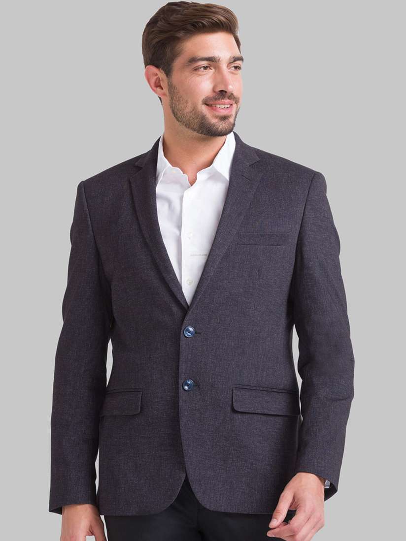 Buy Parx Men Navy Blue Solid Single Breasted Blazer Blazers for Men 17419728 Myntra