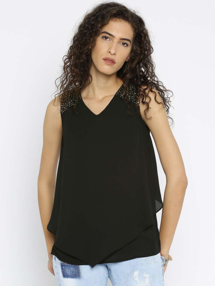 Buy Deal Jeans Women Black Layered Top Tops for Women 1742121 Myntra