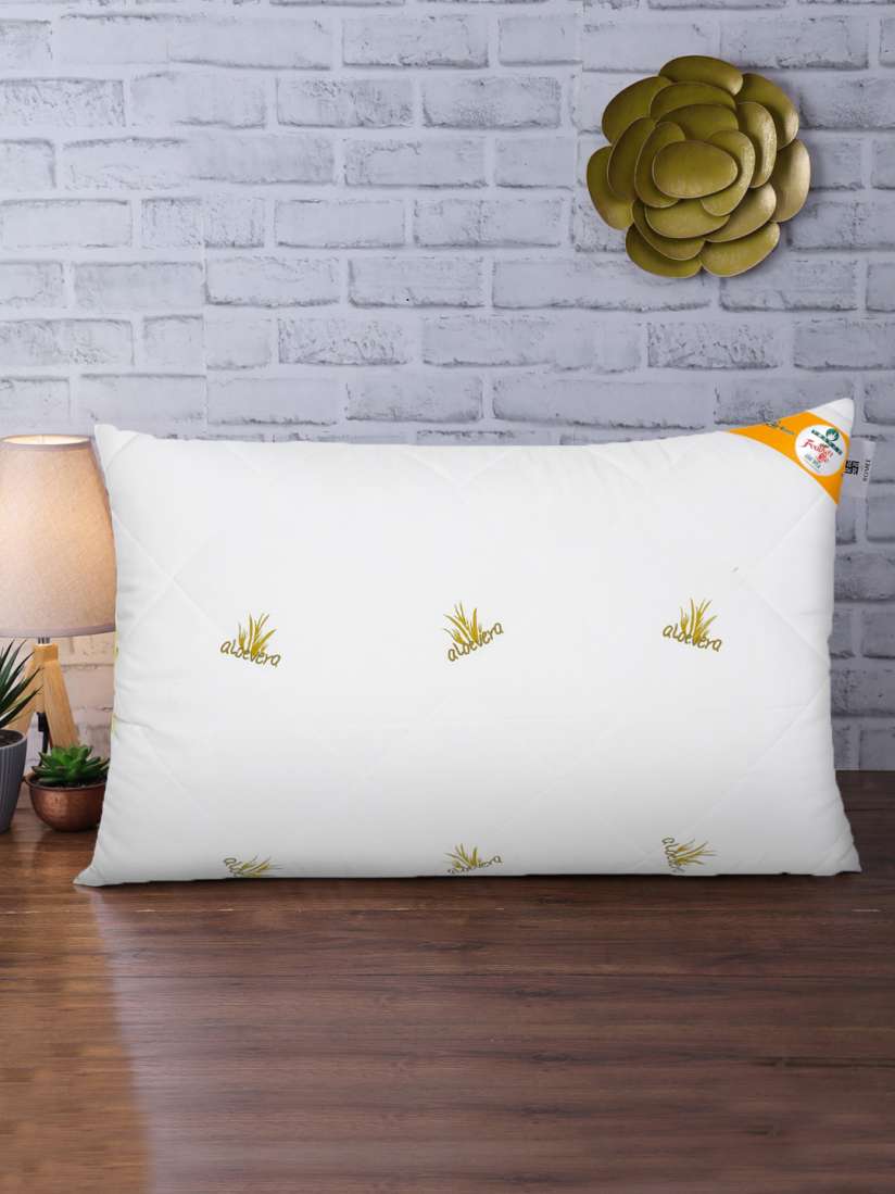 Buy Featherlite White Single Aloe Vera Treated Quilted Sleep Pillow Pillows for Unisex 1742742 Myntra