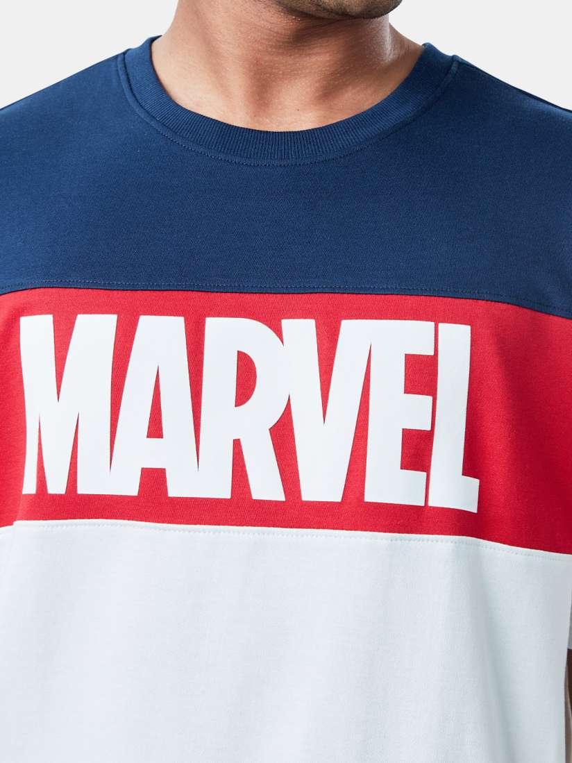 T shirt marvel logo on sale