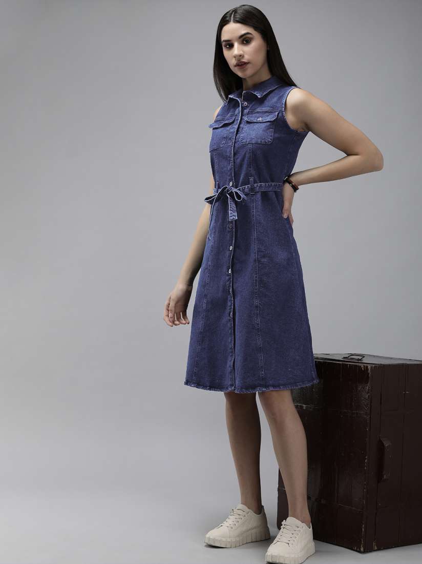 Myntra denim dress best sale
