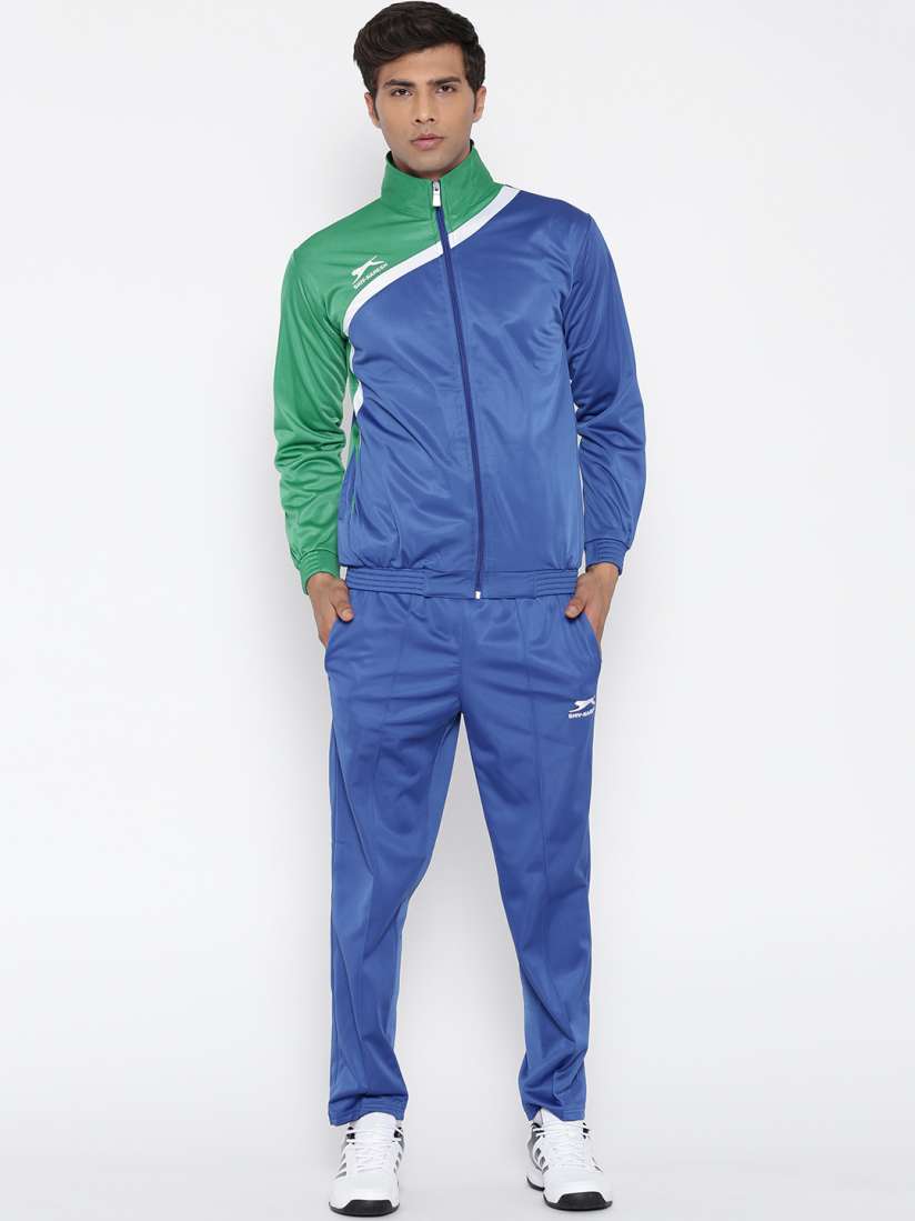 Buy Shiv Naresh Blue Green Colourblocked Tracksuit Tracksuits for Men 1744251 Myntra