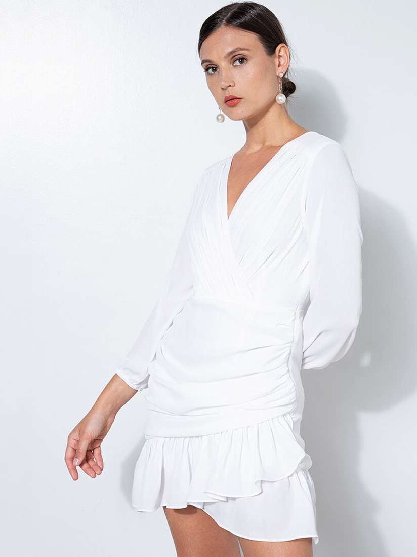 White dress zalora on sale