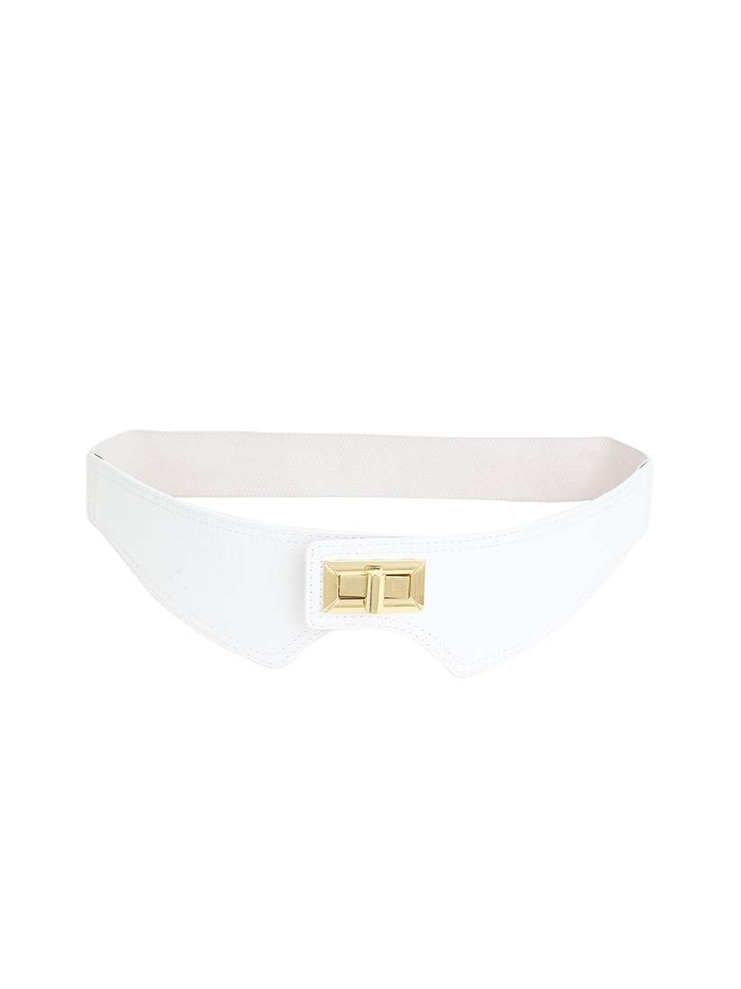 Buy Mali Fionna Women White Wide Belt Belts for Women 17451008