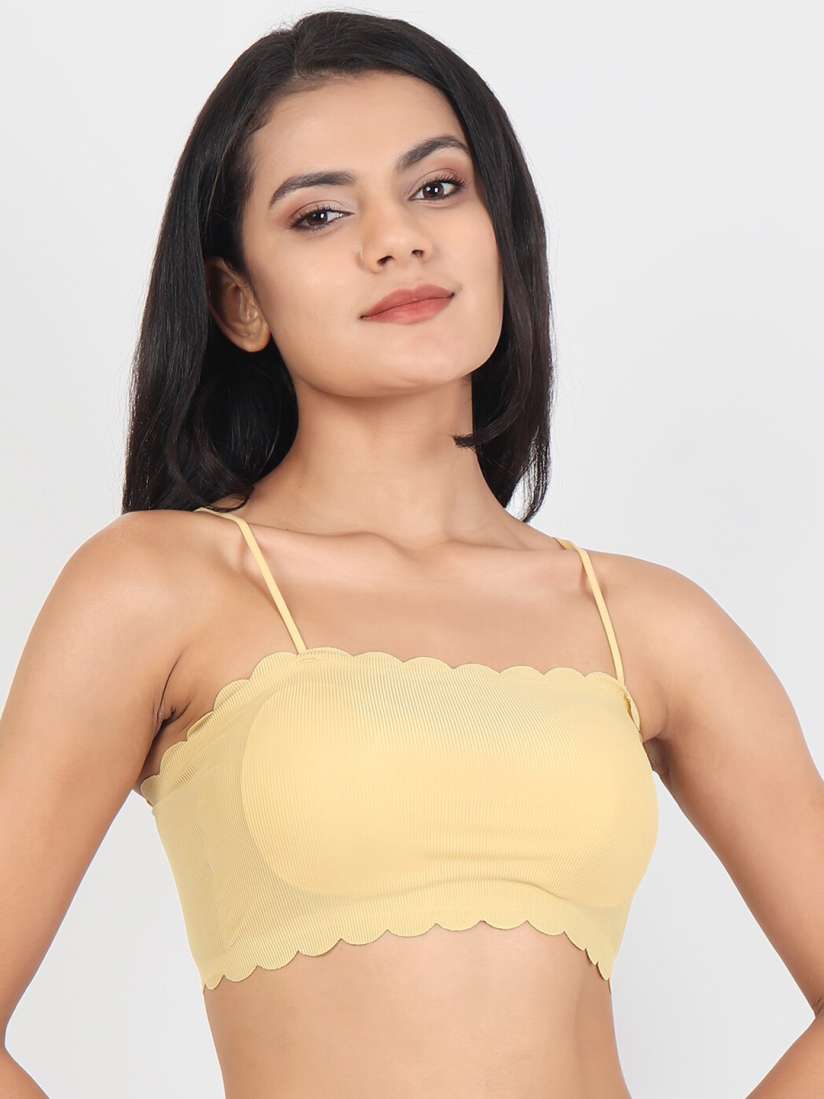 Yellow bandeau bra outlet