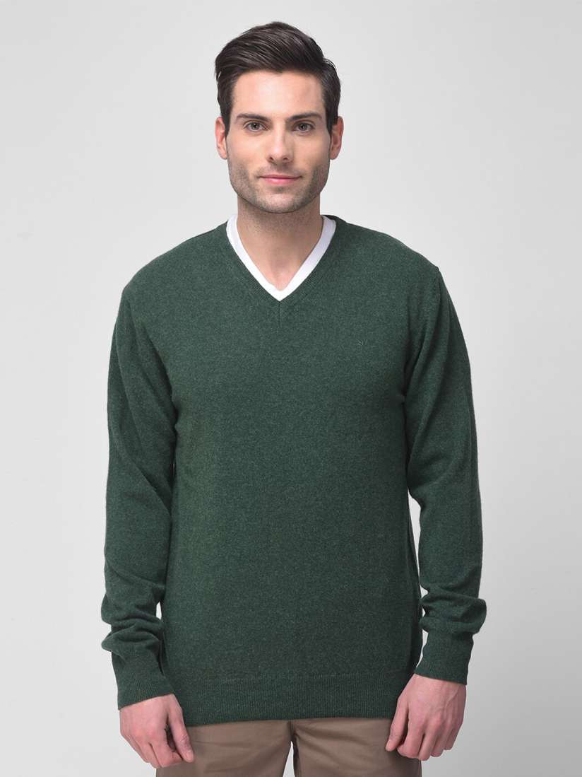Buy Woodland Men Green Solid Wool Pullover Sweaters for Men 17462074 Myntra