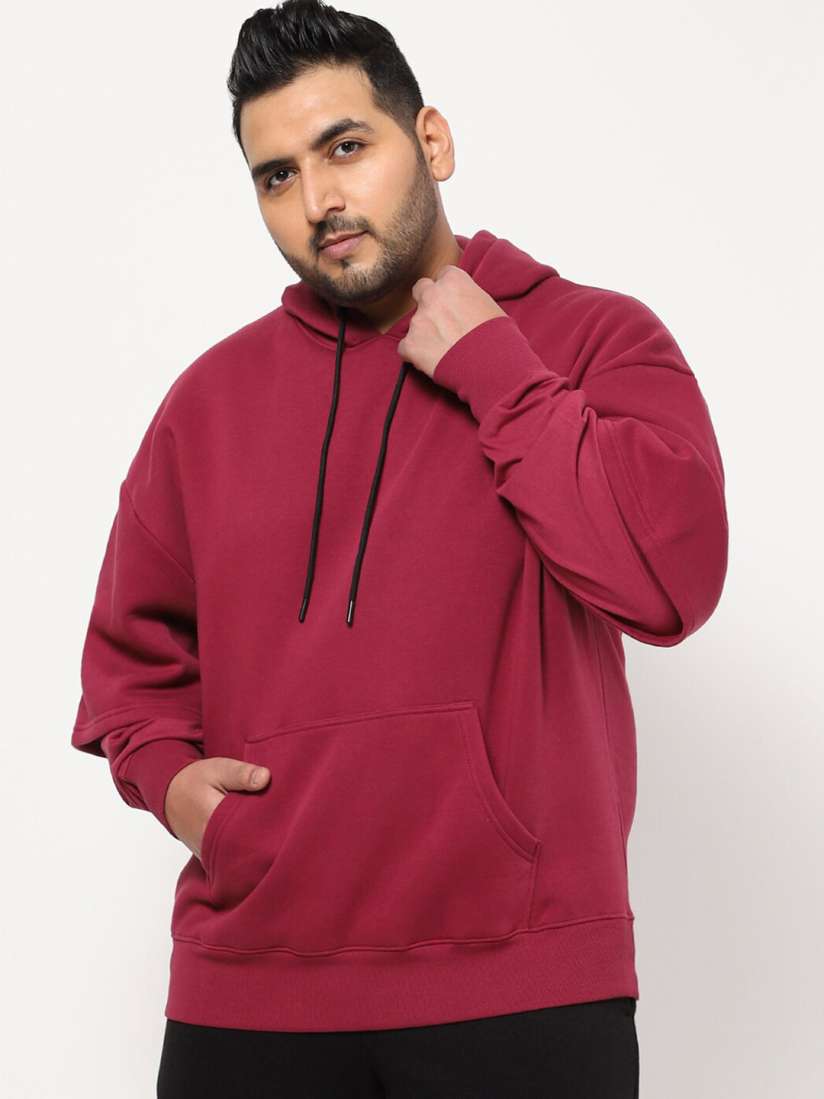 Buy Bewakoof Plus Size Layered Sleeve Hooded Oversized Sweatshirt Sweatshirts for Men 17463476 Myntra